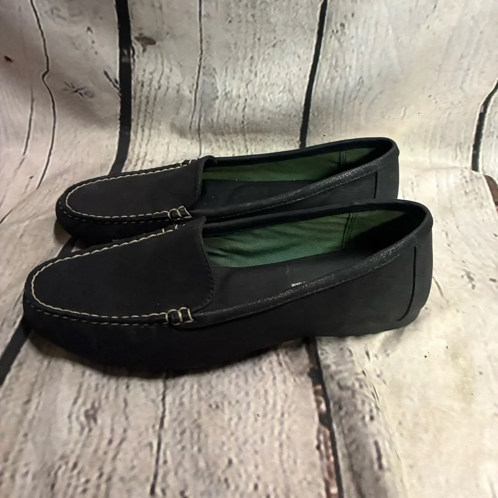 Eastland Women’s Courtney Black Leather Slip On Moc Driving Loafer Size‎ 7.5 GUC